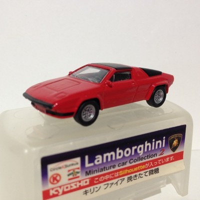 Kyosho 1:100 Scale Miniature Tiny Lamborghini Silhouette Red Die-Cast Car