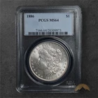 1886 Morgan Silver Dollar $1 - PCGS MS64 - Philadelphia
