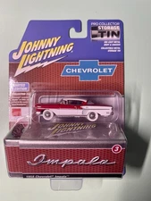 Johnny Lightning 1:64 Collector Tin 1958 Chevy Impala (Rio Red) White CHASE