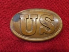 CIVIL WAR ERA?? "US" WAIST BELT BUCKLE LEAD FILLED/HOOKS