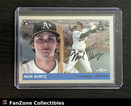2025 Topps Chrome Platinum #55CV-62 Athletics NICK KURTZ City View Variation RC