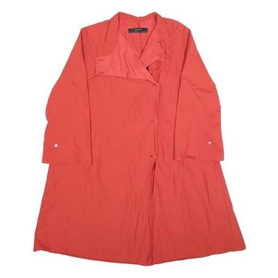 ZARA BASIC Damen Jacke Rot XS Baumwolle Knopfverschluss Classic Fit Uni