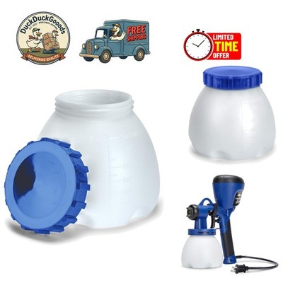 Durable 40-Oz Container & Lid for Super Finish Max Paint Sprayer Projects