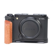Wooden L Bracket for Fuji X-M5 XM5 Fujifilm Camera Hand Grip Quick Release Plate