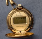 Vintage Armitron Digital Pocket Watch With Gold Tone Finish And 12 Inch Chain — photo 4