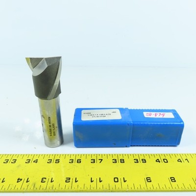 Union 5110330 1-1/2'' x 1'' x 1-5/8 2 Flute Spiral End Mill 1'' Weldon HSS 4.5'' OAL