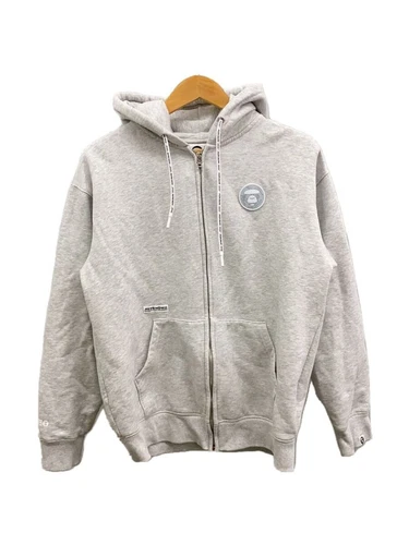 A BATHING APE (BAPE) Felpa con cappuccio AAPE BY A BATHING APE ZIPUP grigia M usata