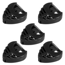 Guitar Pick Holder Plastic Heart-Shaped Black for Guitar, Bass, Ukulele 10Pcs