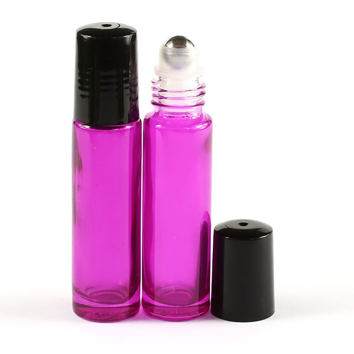 Compra a granel botellas enrollables de vidrio grueso de 10 ml aceite esencial perfume aromaterapia