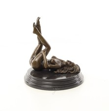 Erotische Bronzefigur, weiblicher Akt, Erotikfigur, Nacktfigur