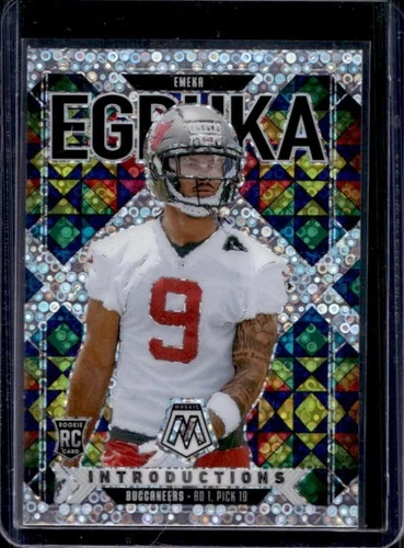 2025 Panini Mosaic Emeka Egbuka Introductions RC No Huddle Silver Prizm #1