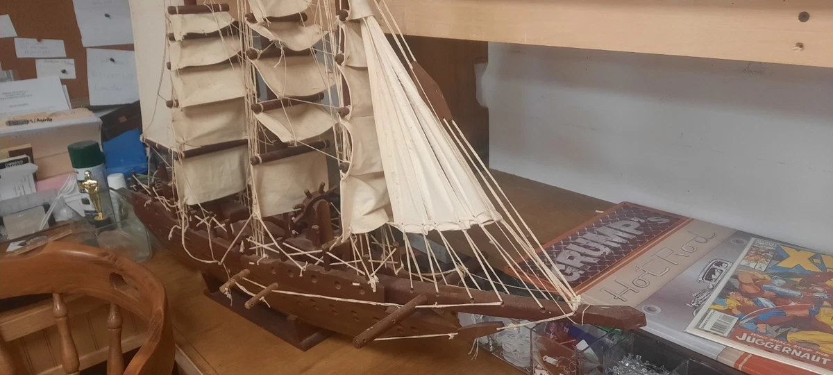 仿古木制帆船模型船| eBay
