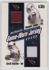 2002 Pacific Heads Up Game Worn Jersey Quads Thomas Jones David Boston #1