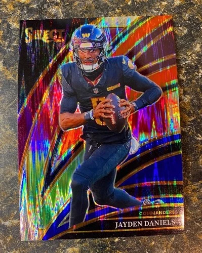 2025 Panini select Jayden Daniels red blue club level prizm shock