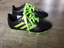 Adidas Goletto VIII FG J Soccer Cleats Youth Kids Size 13k Black Hi-Vis Yellow