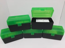 MTM Case Guard RL-50 Series Ammo Box Lot of 5 25-06/30-06/270 WIN