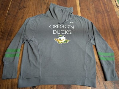 Nike Oregon Ducks Dri-Fit Cowl Neck Pullover Women's Large Gray NCAA Sweatshirt