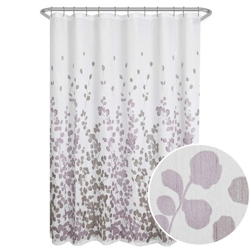 Zenna Home Sylvia Printed Faux Silk Fabric Shower Curtain, Machine Washable w... - Picture 1 of 7