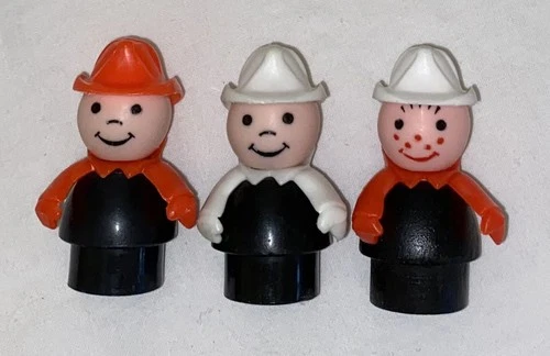 Vintage Fisher Price Little People Fireman Lot