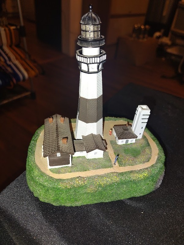 Vintage Lefton's Historic American Montauk Point lighthouse (lights up) #1014