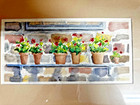 Original Interior Room Watercolor Painting Impressionism Geraniums in Pots. — photo 4