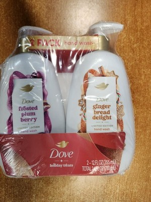 1 Set: Dove Holiday Treats Hand Soaps - Gingerbread & Frosted Plum Berry  13D
