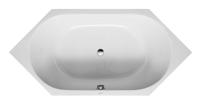 Duravit D-Code Sechseckbadewanne Sechseckig Einbauversion mit zwei...