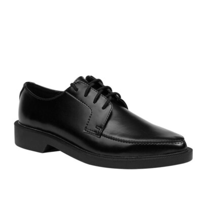 T.U.K. A9117 TUK Pointed 4 Eye Jam Shoe Black
