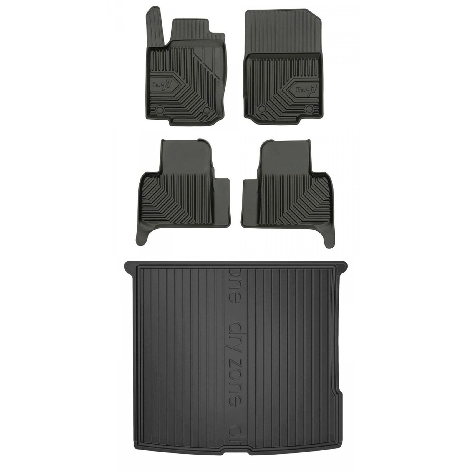 Tapis de sol sur mesure haut de gamme TPE Mercedes-Benz ML W166 finition noire