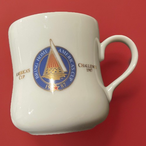 Tazza caffè vintage Taster's Choice "AMERICA'S CUP CHALLENGE 1987" scatola originale - Foto 2 di 3