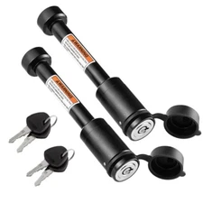 Trailer Hitch Receiver Pin Lock 2PCS Set - 5/8" Pin for Class III with 4 keys
