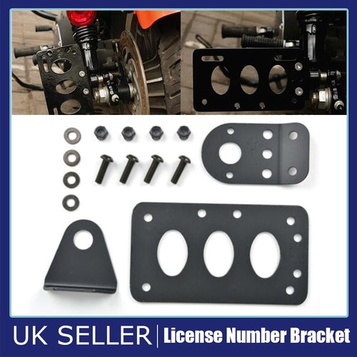 Motorbike Motorcycle Side Mount License Number Plate Holder Tail Light