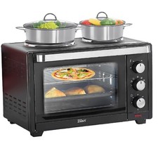Produktbild - Minibackofen 28 Liter 3in1 Pizzaofen Kleiner Backofen Mini Oven Miniofen