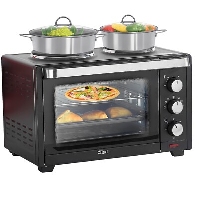 Minibackofen 28 Liter 3in1 Pizzaofen Kleiner Backofen Mini Oven Miniofen