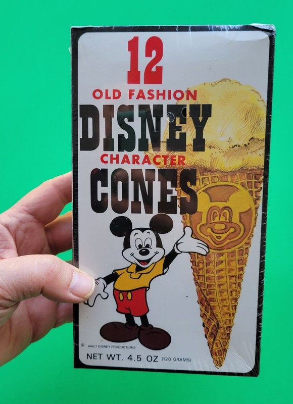 vintage Disney ice cream sugar cones in box Mickey Mouse  Disneyland