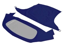 Fits Porsche 911 Convertible top & Plastic window BLUE Canvas Cloth 1983-1994