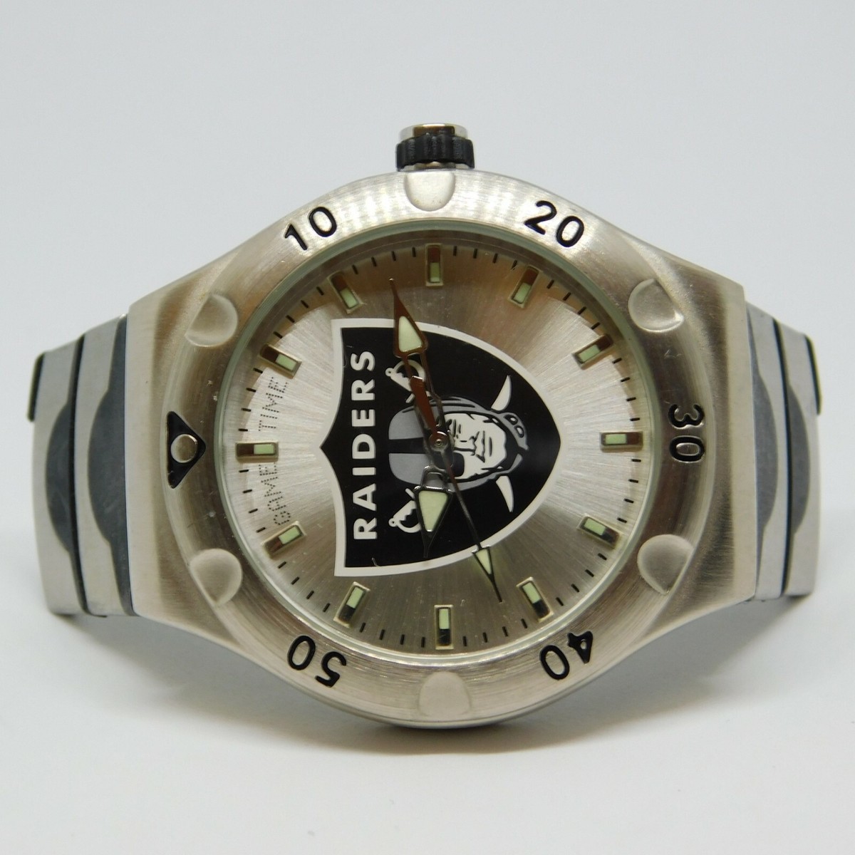 Game Time RAIDERS F3010161/GT Quartz Men's Watch New Battery Needs