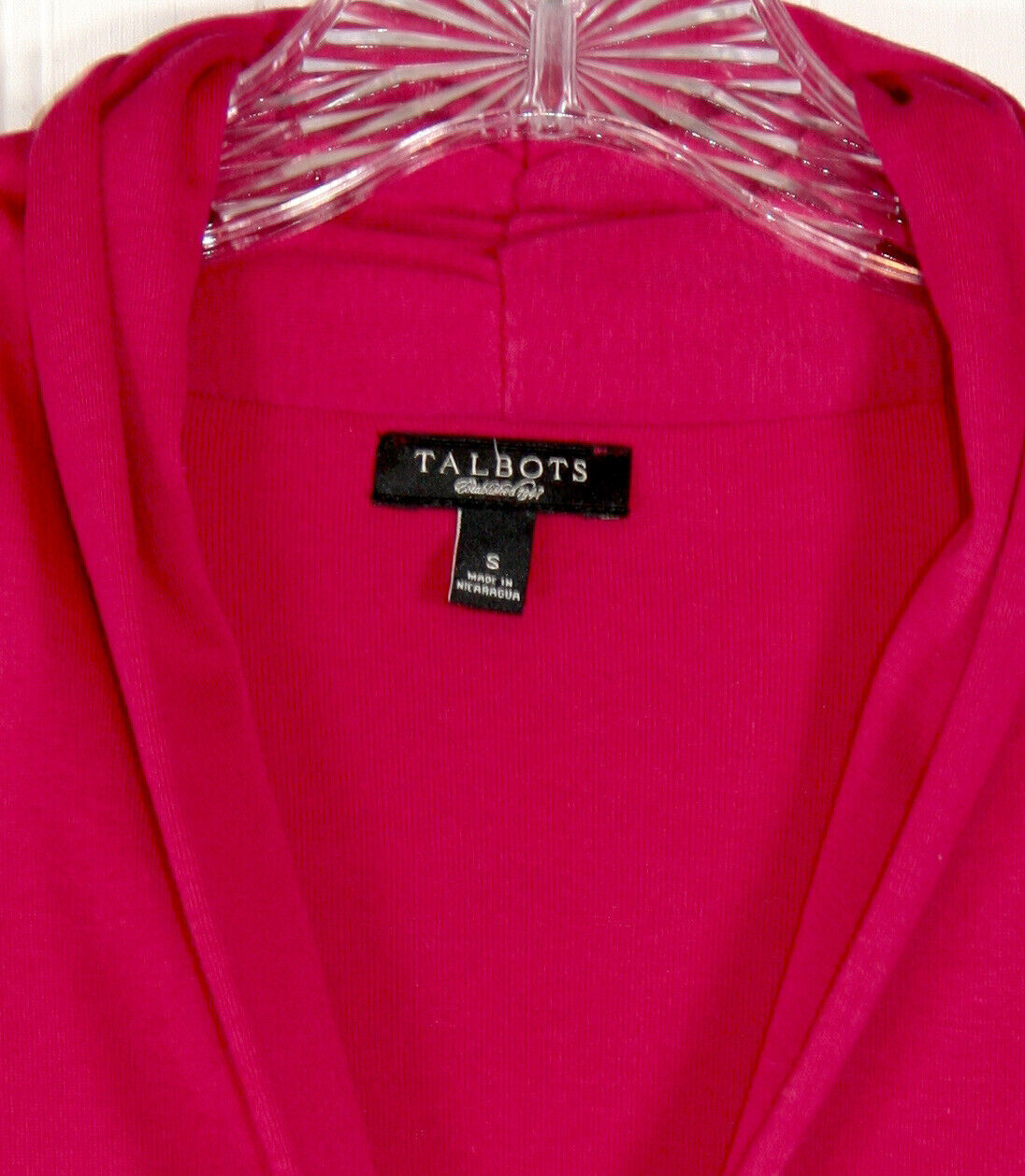 Talbots women's Small cardigan sweater raspberry … - image 4