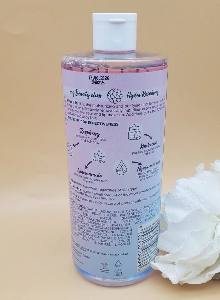 Eveline My Beauty Elixir Agua Micelar Hidratante y Purificante 16.9 fl Nueva Foto 4 de 4