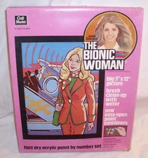 CRAFT MASTER THE BIONIC WOMAN JAMIE SOMMERS PAINT BY NUMBER SET 1975 SEALED