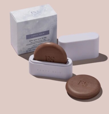 Fenty Beauty COCOA CLEANS'R MINI BAR DUO TO GO MINI CLEANSING BAR DUO + CASE
