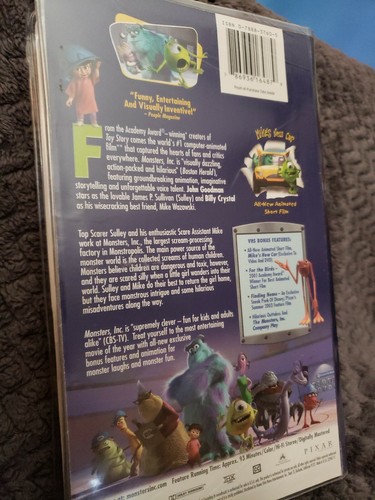 Disney Monsters, Inc. (VHS, 2002, Clam Shell) pre-Owned - Picture 3 of 3