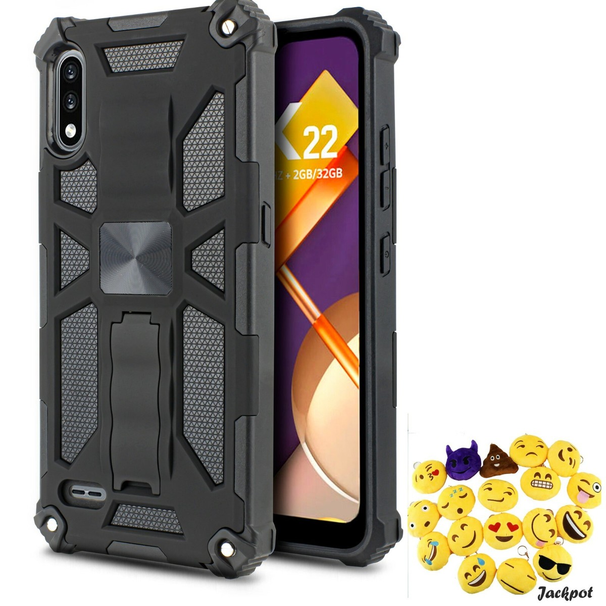 For LG K22 K22+ Plus K32 Kickstand Magnetic Shockproof Phone Case