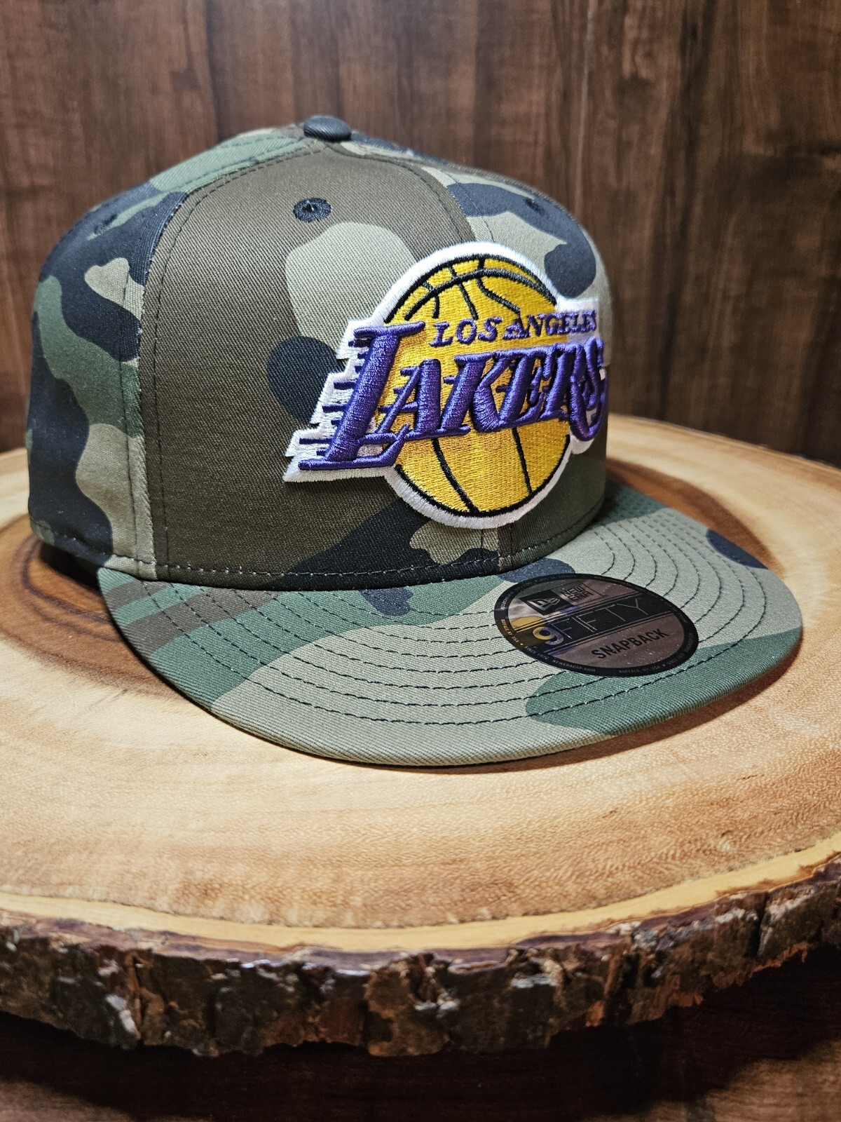 Los Angeles Lakers Camo New Era  9Fifty Trucker Snapback Adjustable Hat Cap NBA