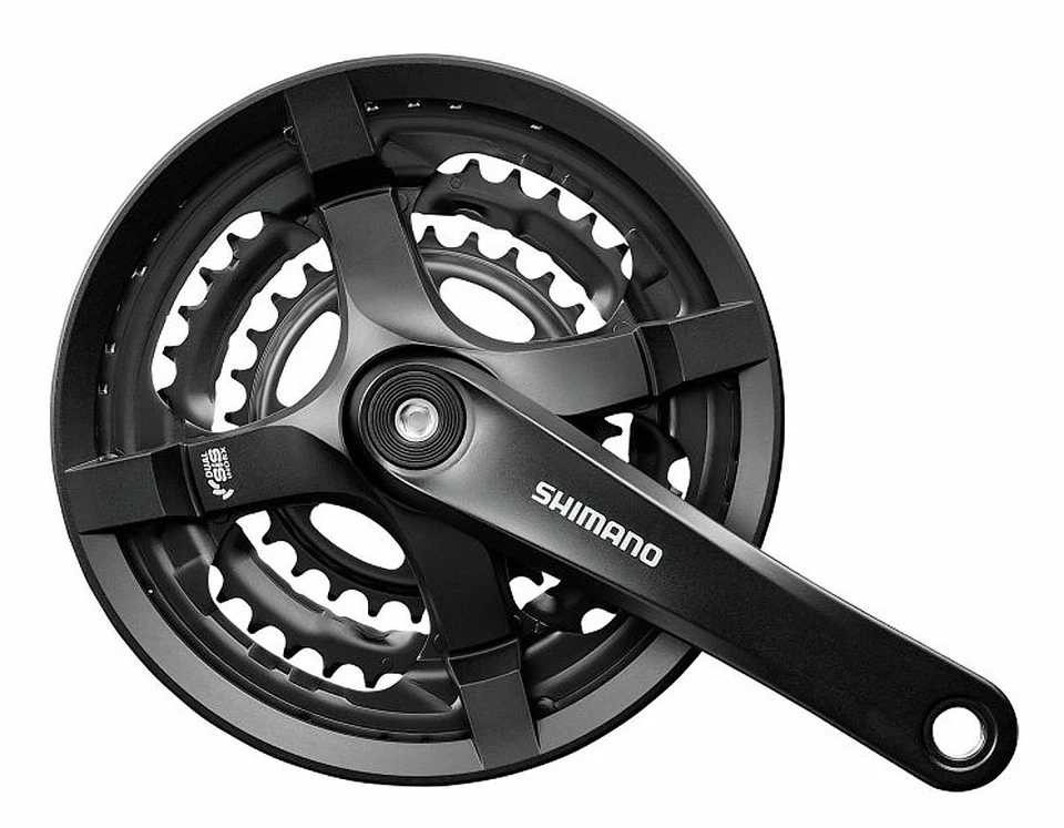 SHIMANO Kurbelgarnitur FC-TY 501 48-38-28 175mm 4-kant mit KKS, schwarz Kurbel - Bild 1 von 1