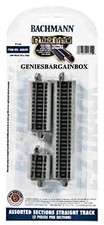 "N" Scale E-Z Track Assorted Straight Connector Sections Bachmann New 44829