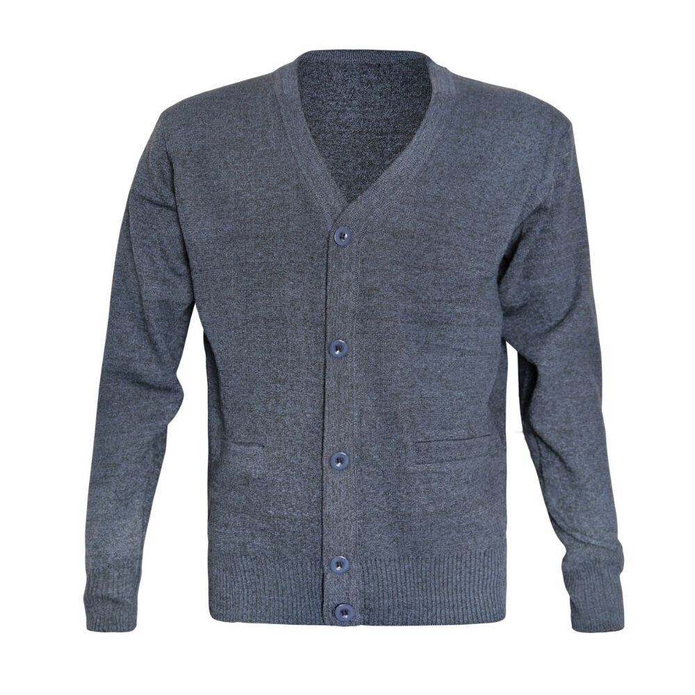 Mens Plain Buttonup Classic Cardigan Sweater Long Sleeve With Front ...