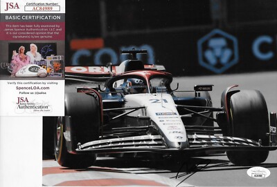 Autographed Formula 1 Alpha Tauri Nyck De Vries 8x10 Photo 5 2023 Original w JSA