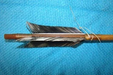 1 One Handmade Navajo 25 inch  Arrow w/Turkey flights & Stone chipped Arrowhead!