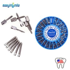 Dental Screw Post Pins Plated Stainless Steel Silver for Endo Root Canal 120pcs